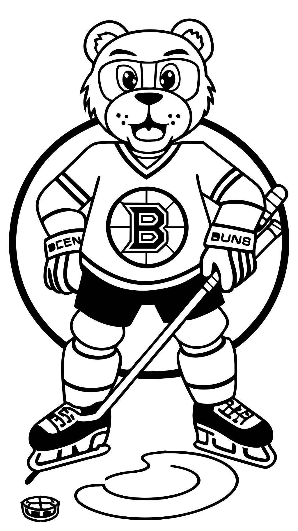 boston bruins hockey coloring pages